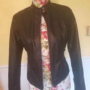 Black vegan leather jacket